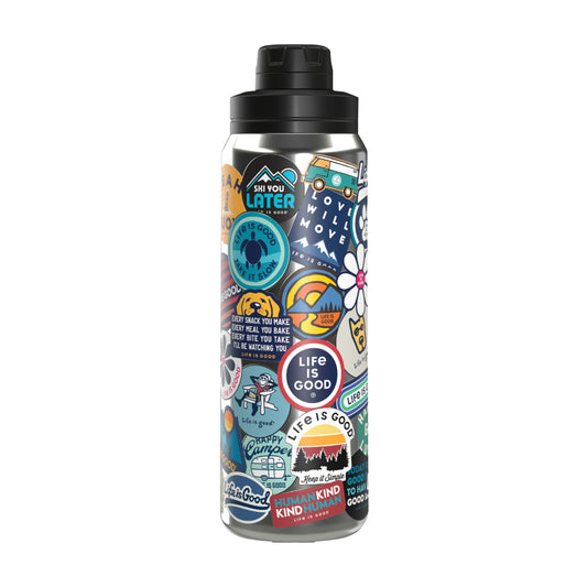 STICKER COLLAGE 26OZ STAINLESS STEEL WATER BOTTLE