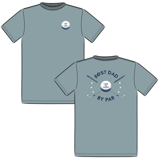 Men's Best Dad By Par Golf Clubs Crusher-LITE Tee
