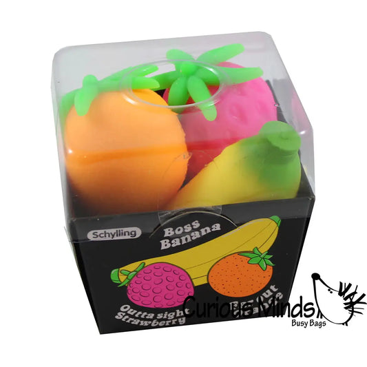1 Box Nee Doh Fruit Basket Soft Fluff- Filled Squeeze Stress