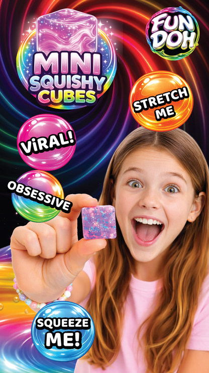 Fun Doh MINI Squishy Cube 2 Pack VIRAL Variety
