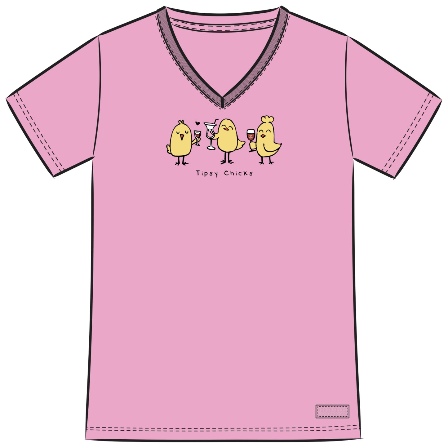 Women's Tipsy Chicks Short Sleeve Crusher Vee