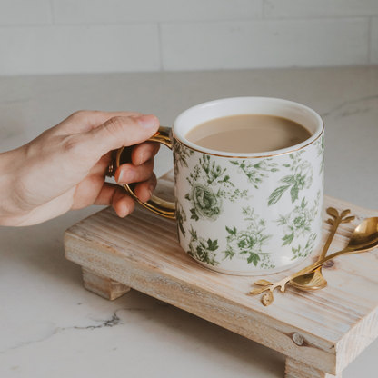 Green Delft Coffee Mug - Home Decor & Gifts