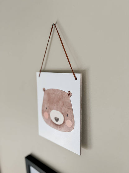 Bear Hanging Wall Art | Nursery Wall Decor
