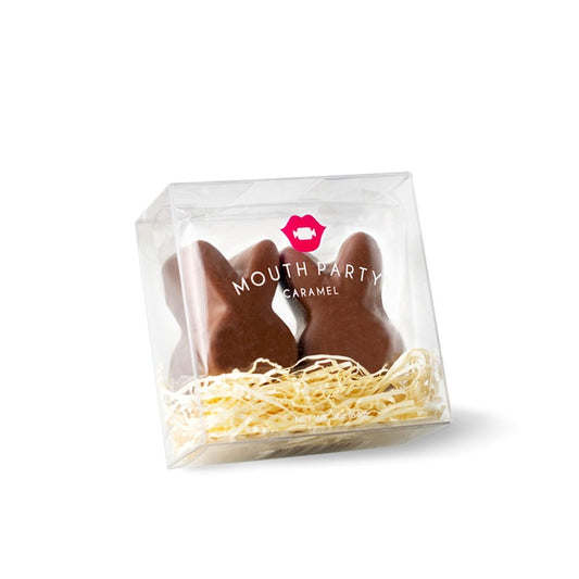Mouth Party - 2 piece chocolate covered  caramel bunny box