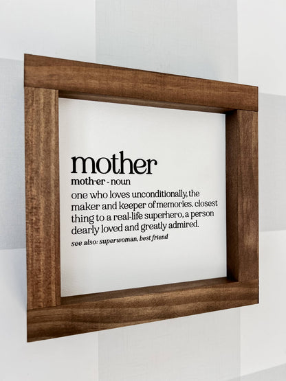 Mother Definition Wall Art | Mother's Day Gifts