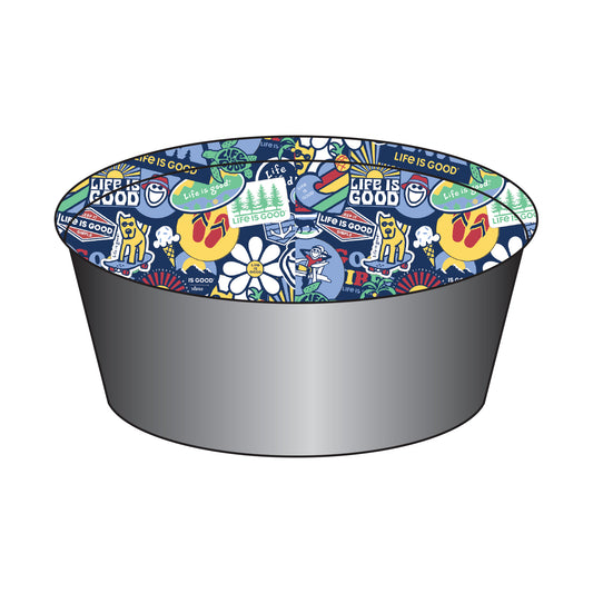 Sticker Collage Stainless Steel Dog Bowl