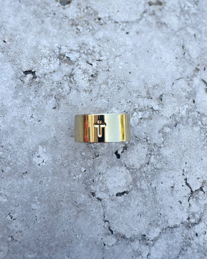 Gold Cross Ring