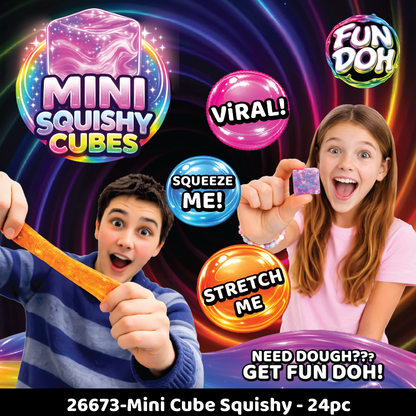 Fun Doh MINI Squishy Cube 2 Pack VIRAL Variety