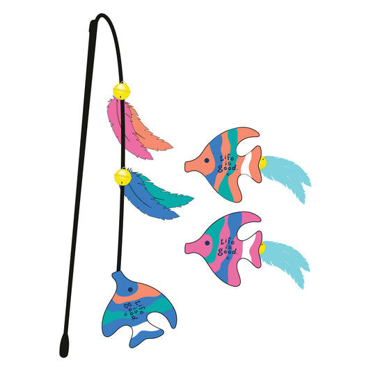 Tropical Fish Teaser Wand Cat Toy
