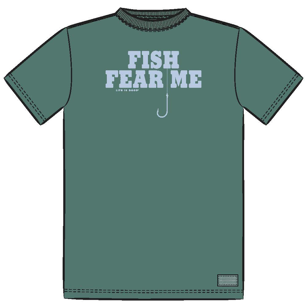 Men's Fish Fear Me Hook Short Sleeve Crusher Tee