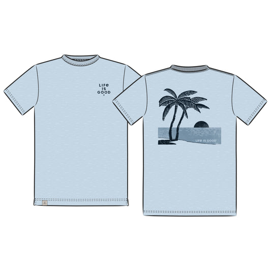 Men's Sunset Two Palms Short Sleeve Slub Slim Fit Tee