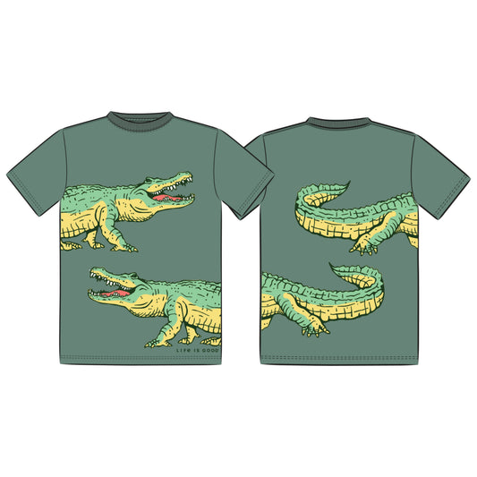 Kids Fierce Alligator Short Sleeve Crusher Tee