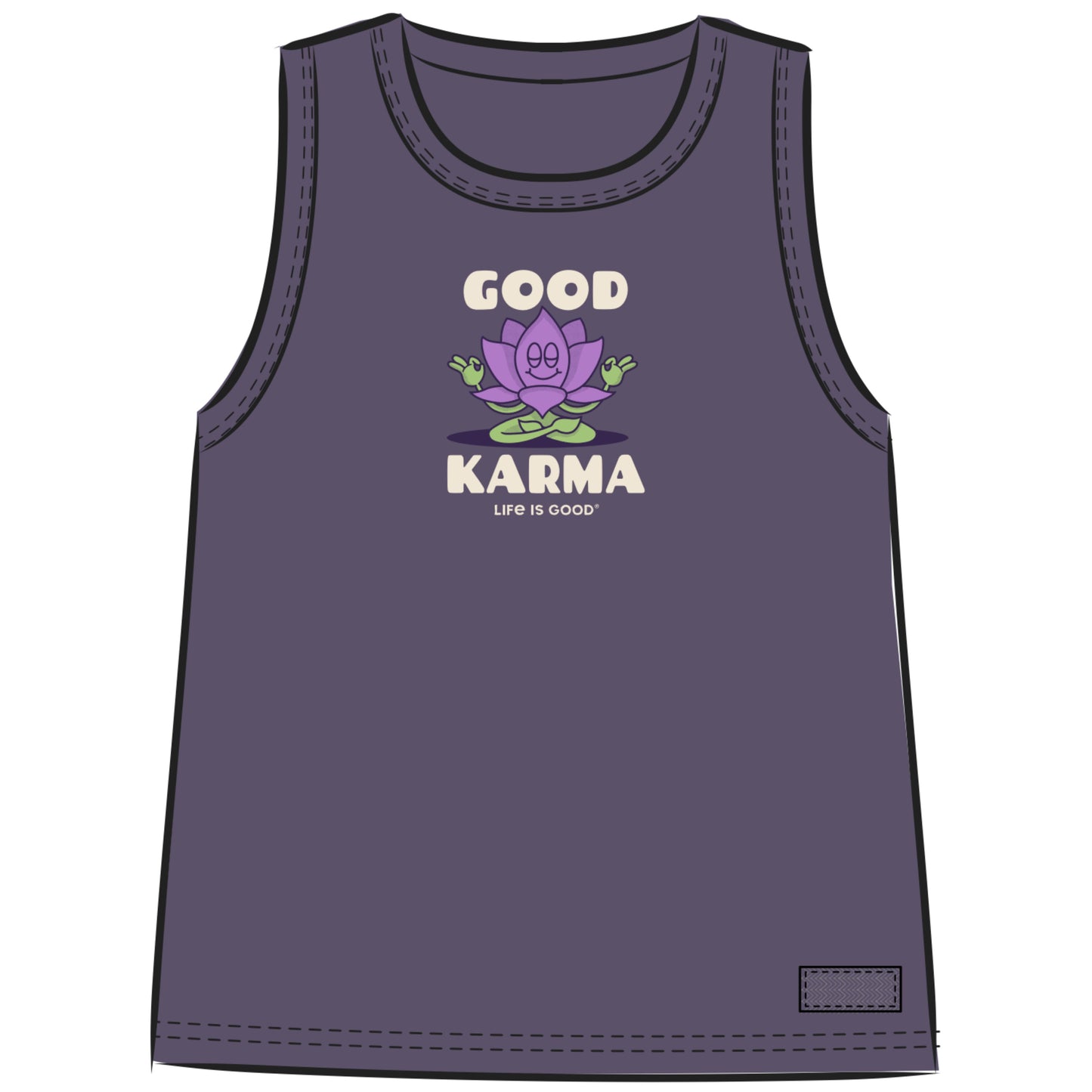 Women's Good Karma Lotus Crusher Boxy Tank