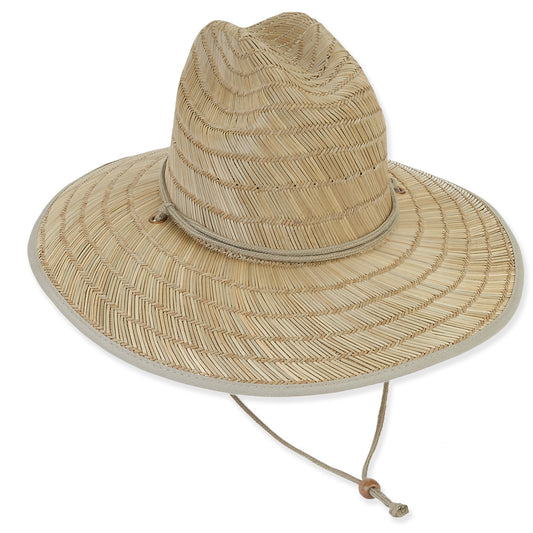 Sun 'N' Sand - Natural, Rush Straw Lifeguard, Brim 4"