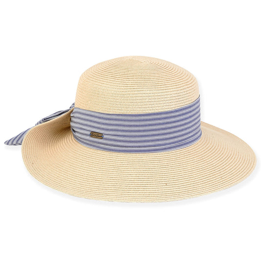 Sun 'N' Sand - Natural, Paper Straw Backless Upturn, Brim 3.5"