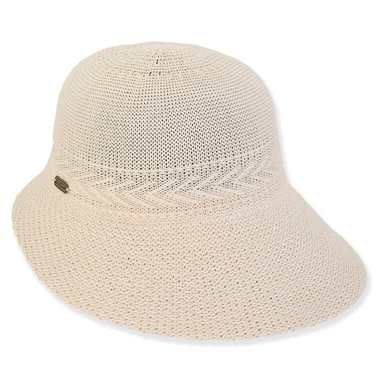 Sun 'N' Sand - Ivory, Polyester Cap, Brim 4"