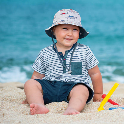 Sun 'N' Sand - Kids Grey, Poly Bucket, Brim 2" - Med/Lg
