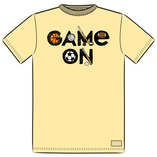 Kids Sport Game On Stacked Crusher Tee