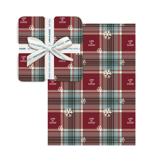Snowflake Plaid Plush Throw Blanket