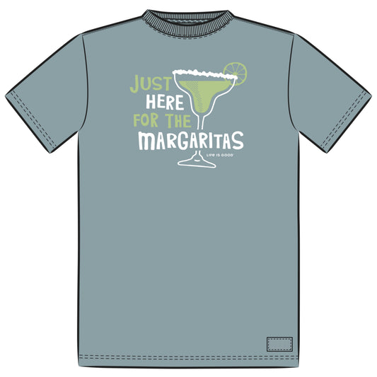 Men's Here for the Margaritas Short Sleeve Crusher Tee