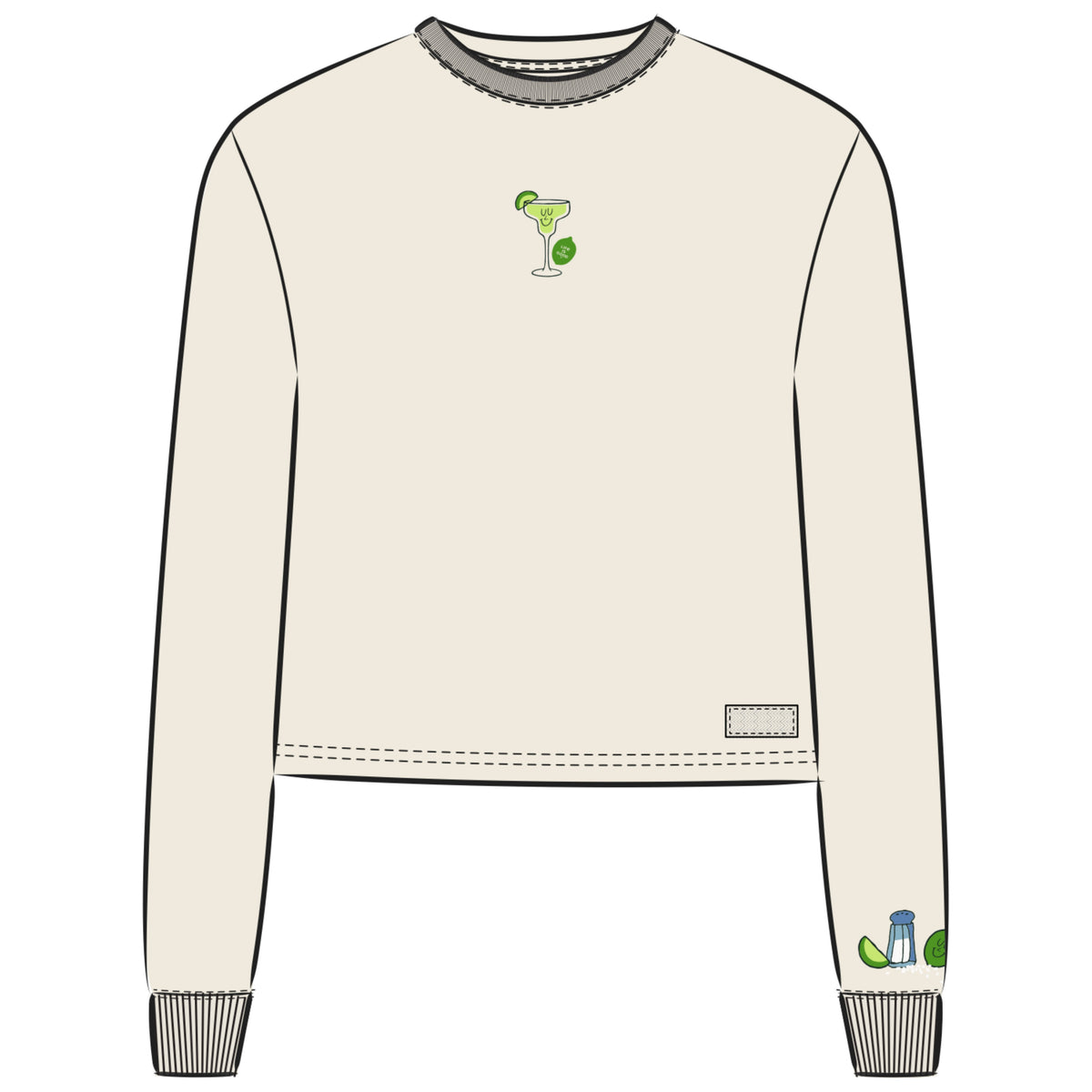 Women's Mini Margarita Long Sleeve Crusher Boxy Tee