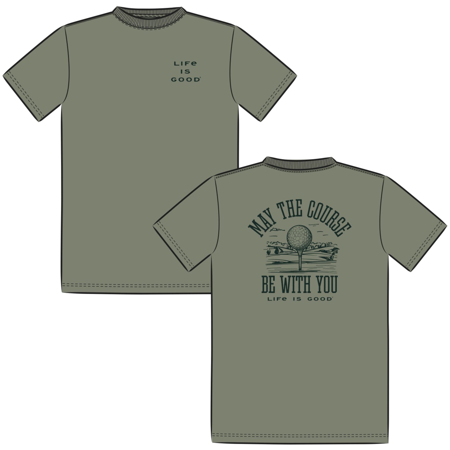 Men's May the Course be WIth You Golf Crusher Tee