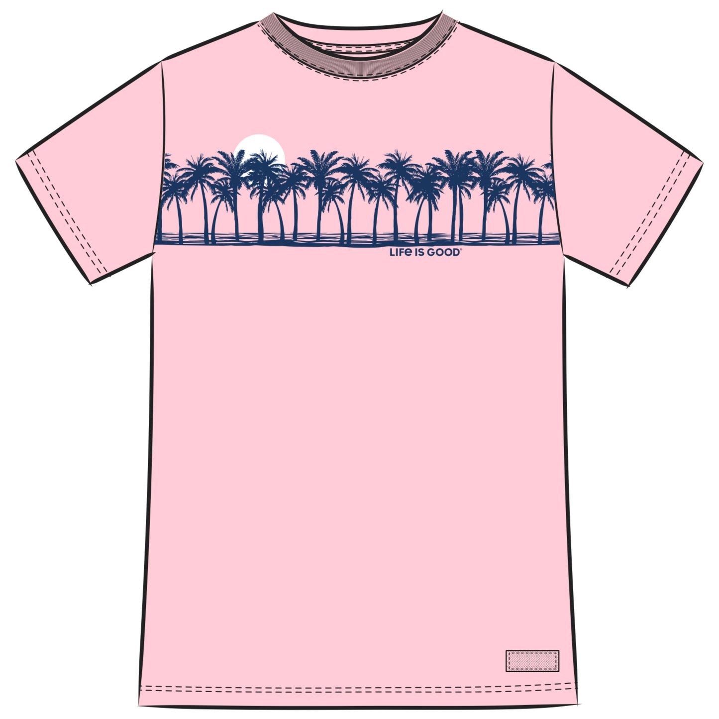 Women's Palm Sea Stripe Crusher Tee