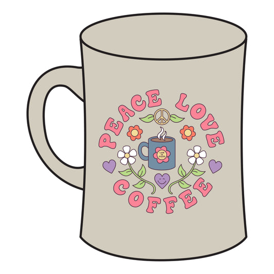 Peace Love Coffee Diner Mug