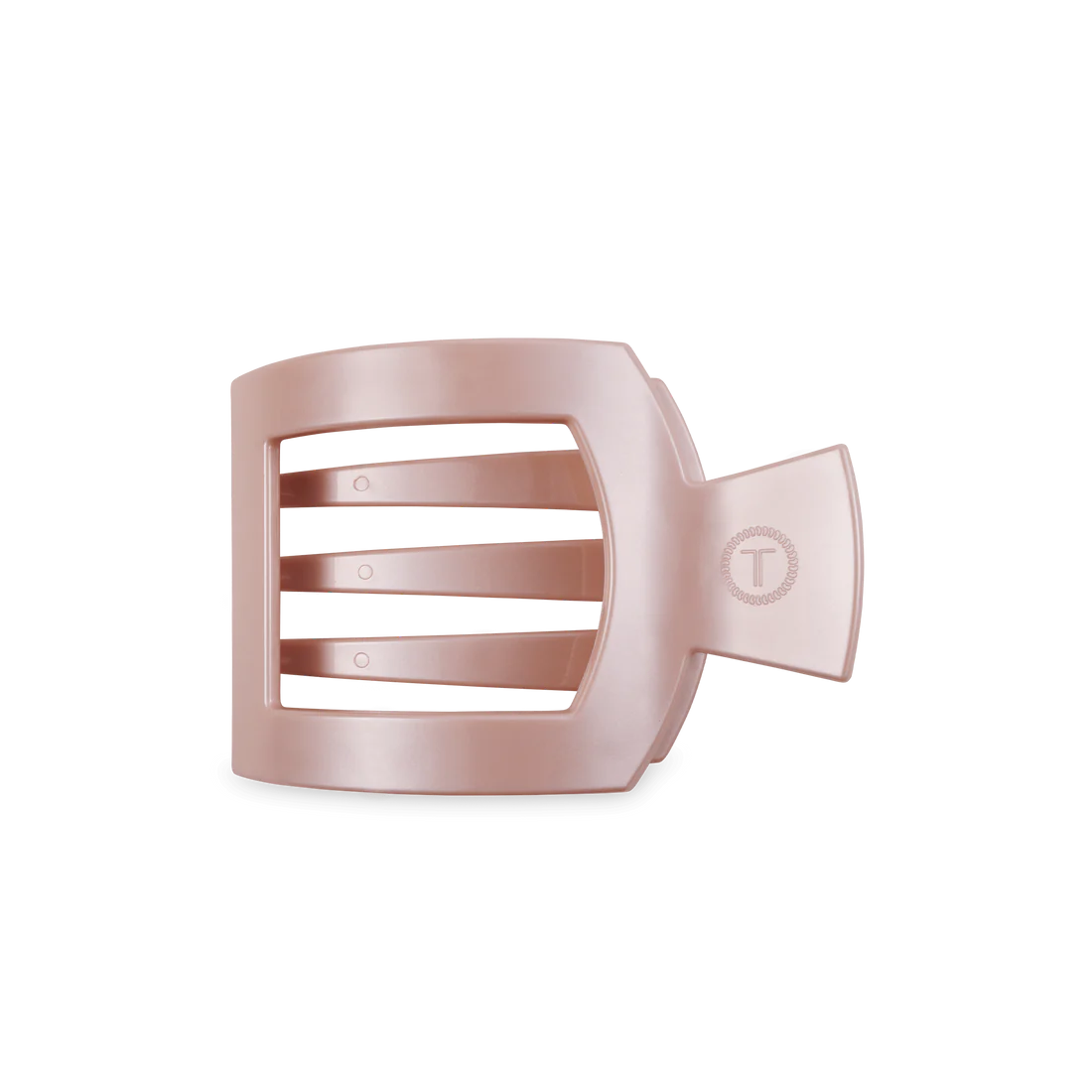 Pearly Pink  Flat Square Hair Clip