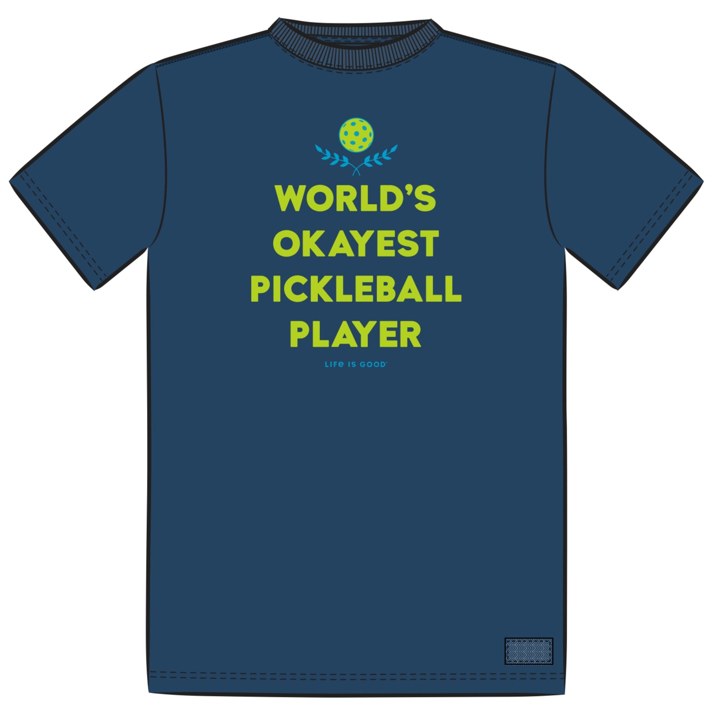 Men's World's Okayest Pickleball Player Short Sleeve Crusher-LITE Tee