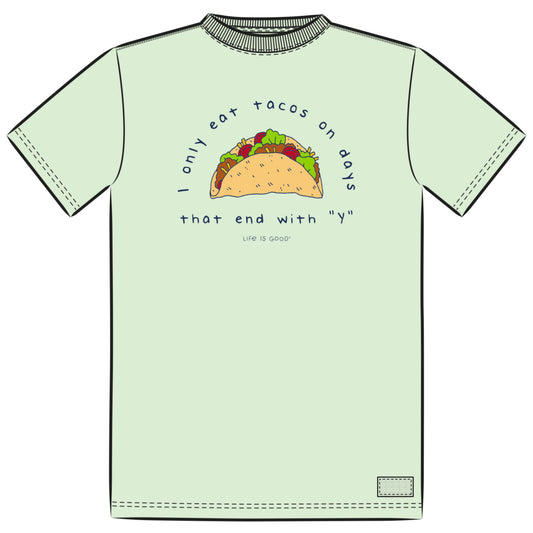 Kids Eat Tacos on Days that End with Y Short Sleeve Crusher Tee