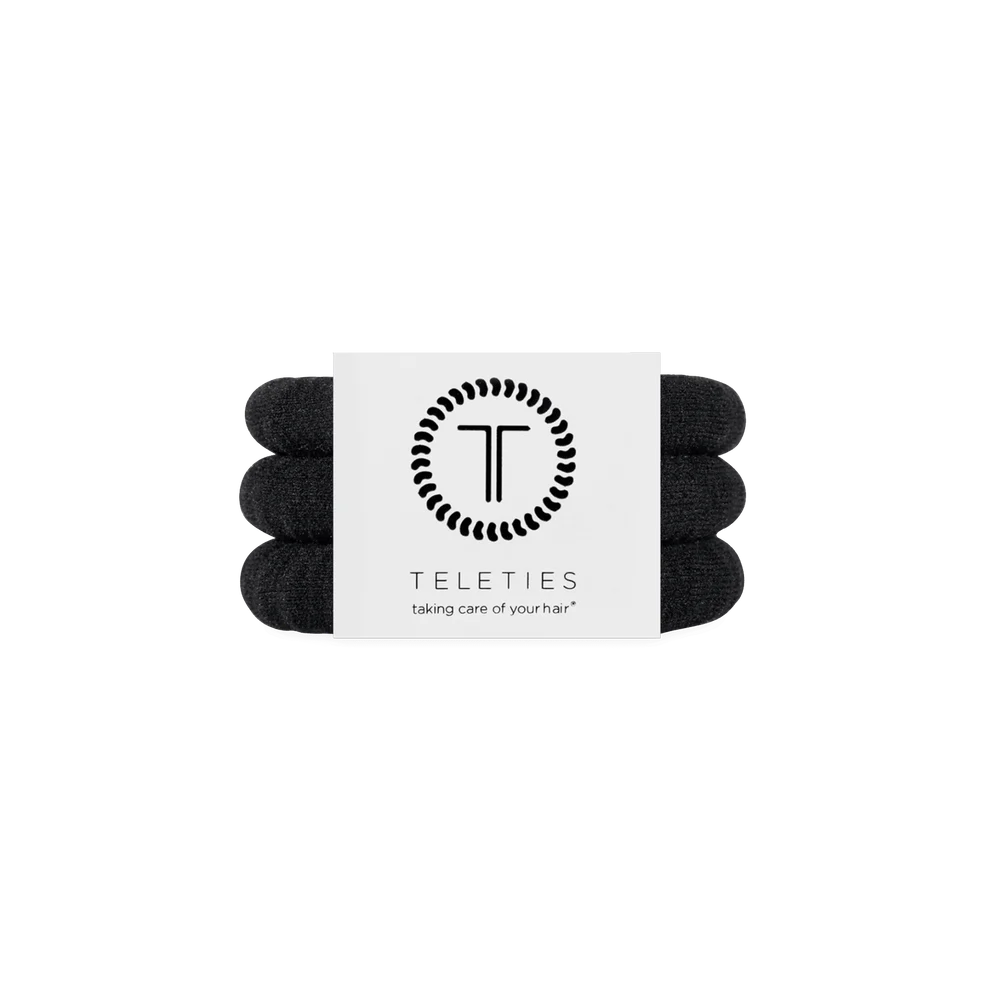 Jet Black Small Nylon Hair Ties