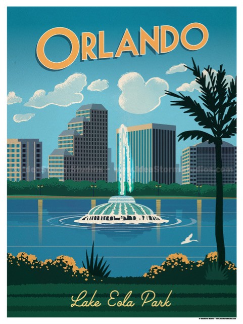 Orlando - 12” x 16” Giclee Prints Bagged and Boarded with my Artist Bio