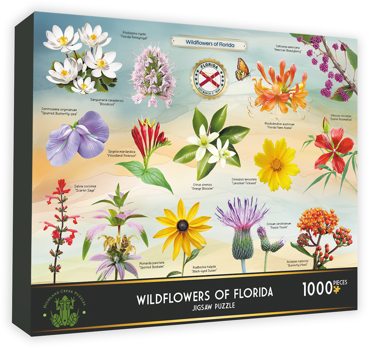 Wildflowers of Florida 1000-piece jigsaw puzzle box front