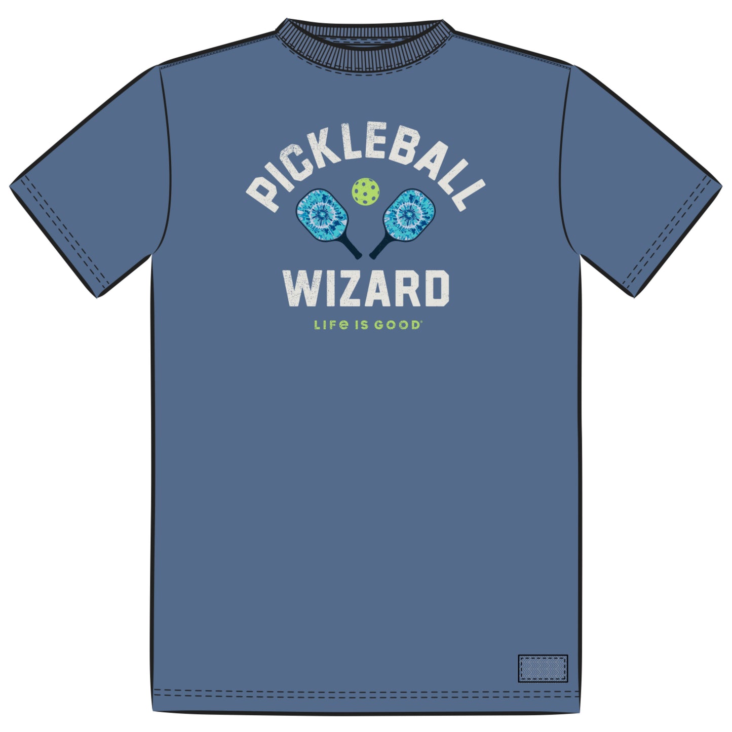 Men's Tie Dye Pickleball Wizard Short Sleeve Crusher Tee