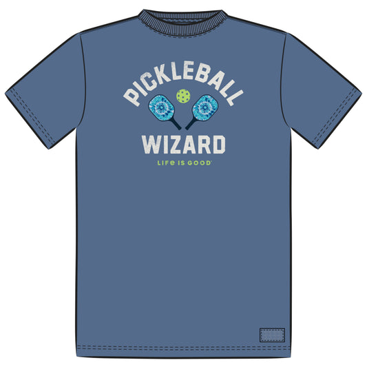 Men's Tie Dye Pickleball Wizard Short Sleeve Crusher Tee